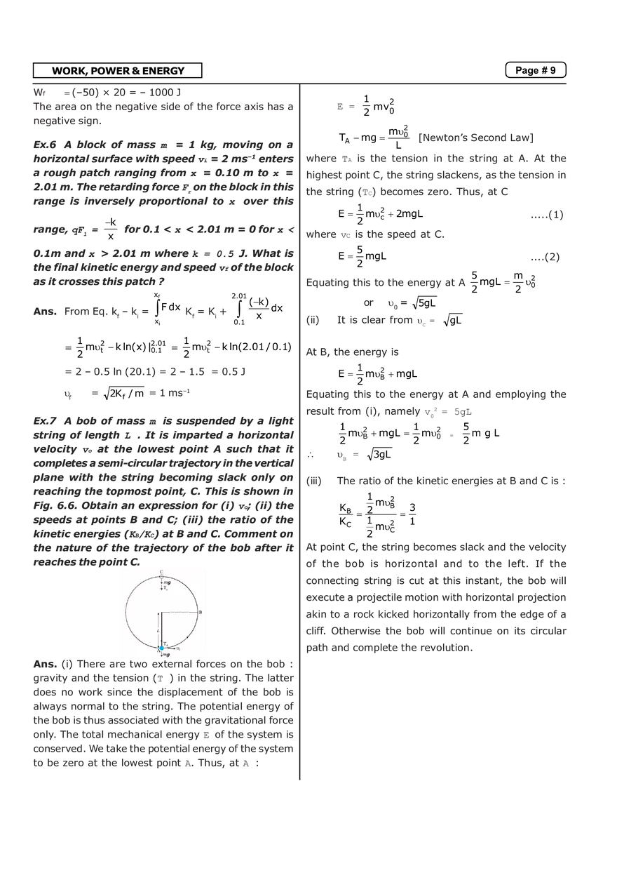 Work, Power & Energy Solved Problems - Page 2