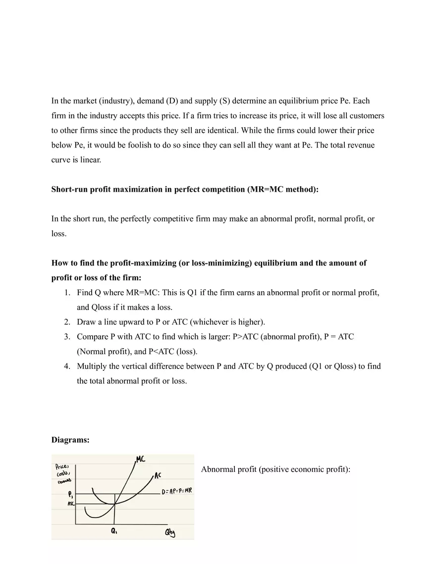 Microeconomics Notes Perfect Competition - Page 2