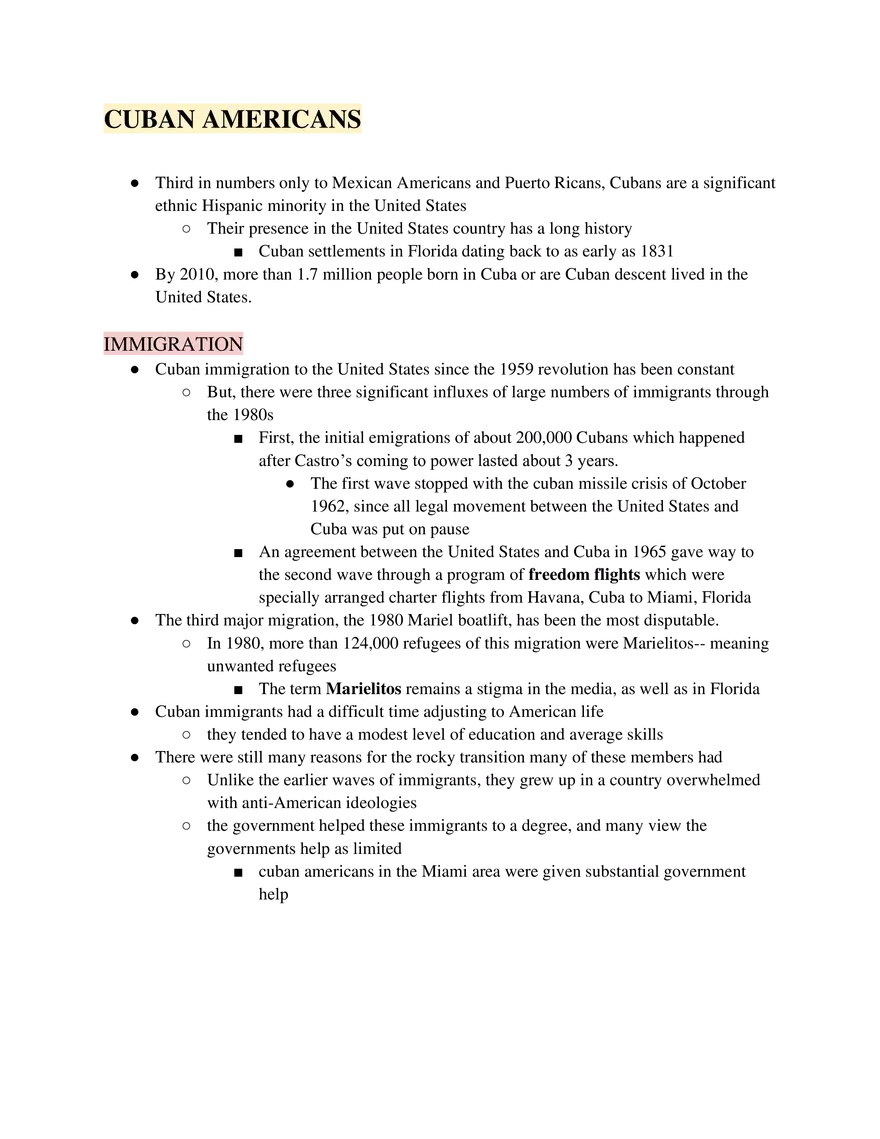 Ethnic Studies Mexican Americans, Puerto Ricans, and Cuban Americans - Page 8