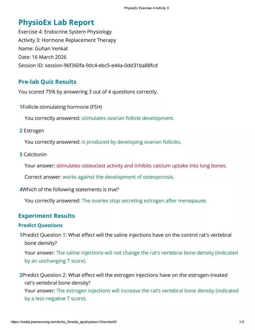Physio Ex Exercise 4 Activity 3 - Page 1