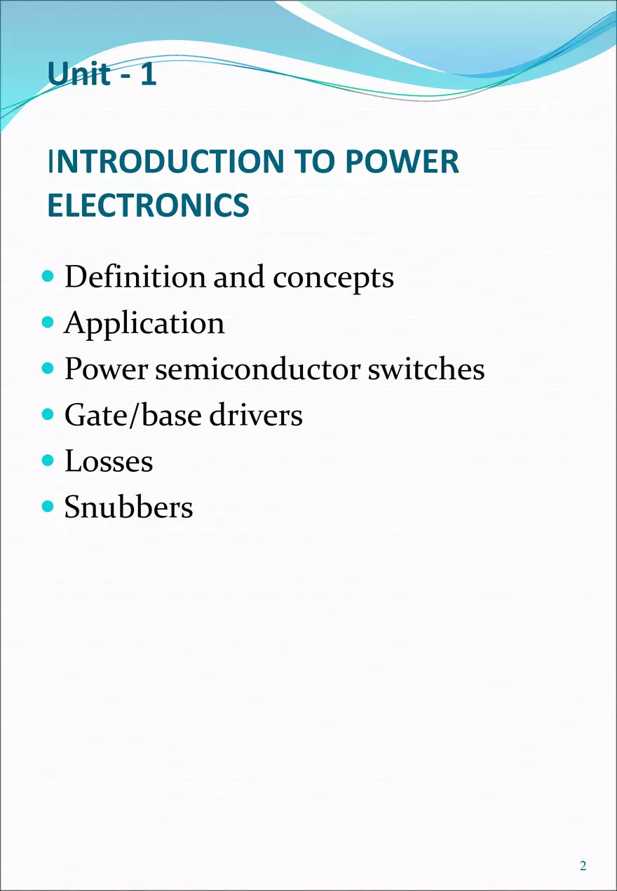 Power Electronics - Study Notes - Page 2