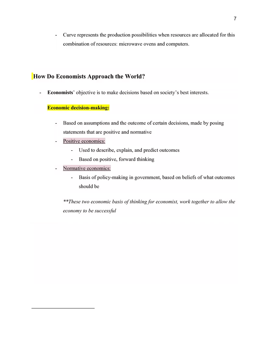 Economics Unit 1 Introduction to Economics - Page 4