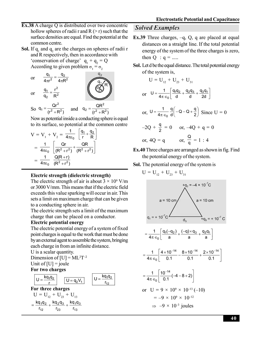 Electrostatic Potential and Capacitance - Page 26