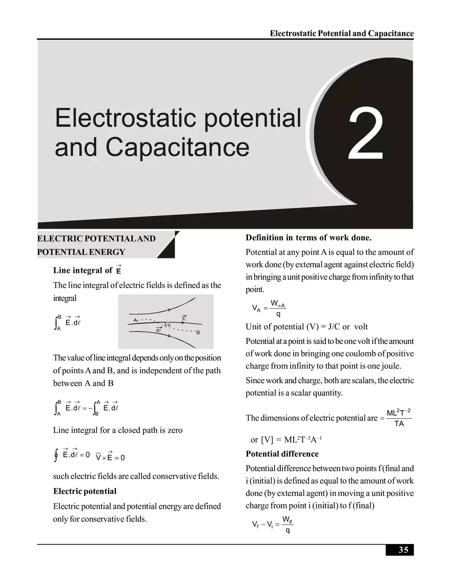 Electrostatic Potential and Capacitance - Page 1