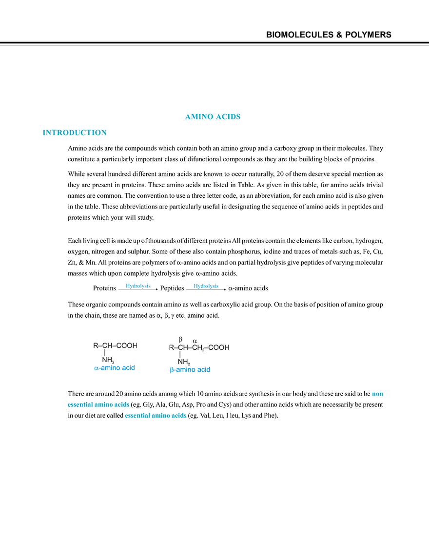 Biomolecules & Polymers Amino Acids - Page 1