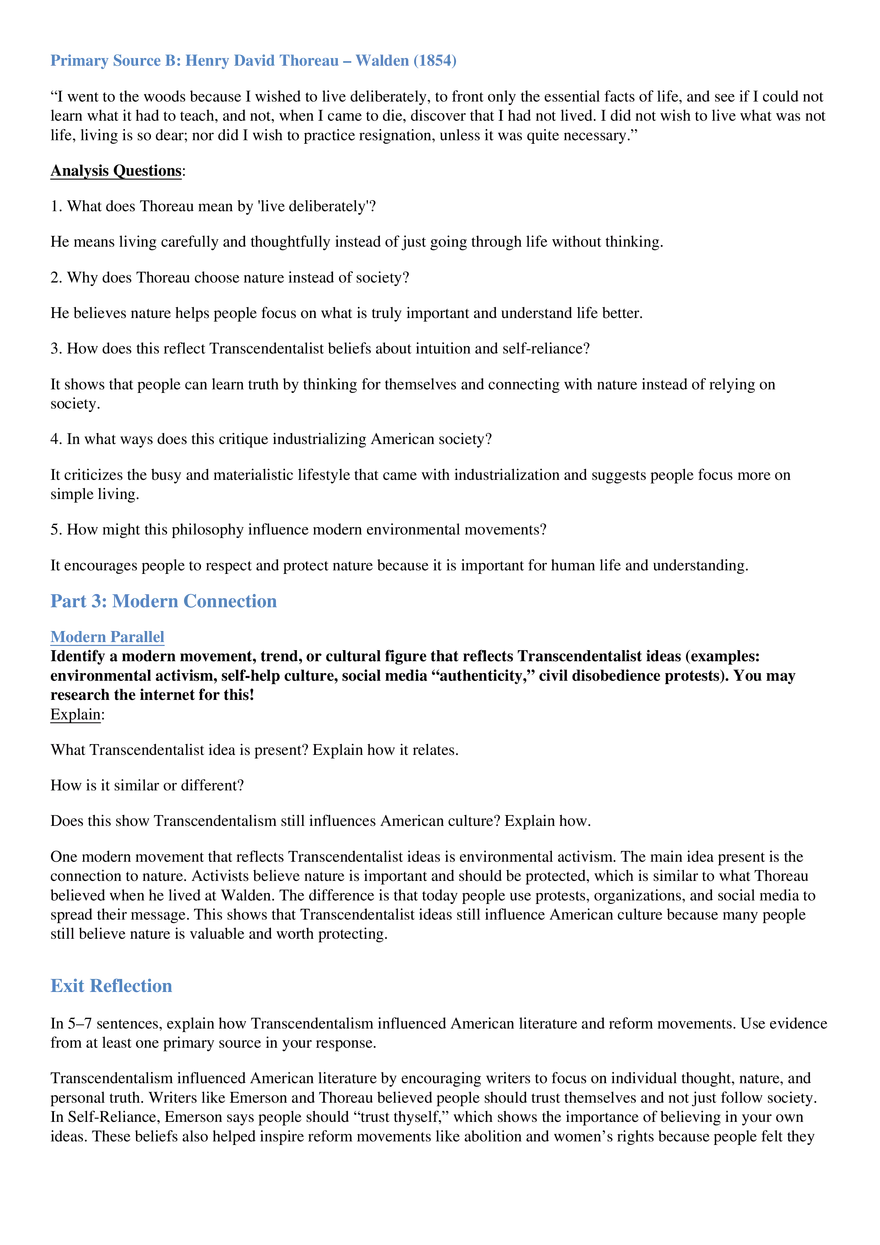 Transcendentalism in Action - Page 2