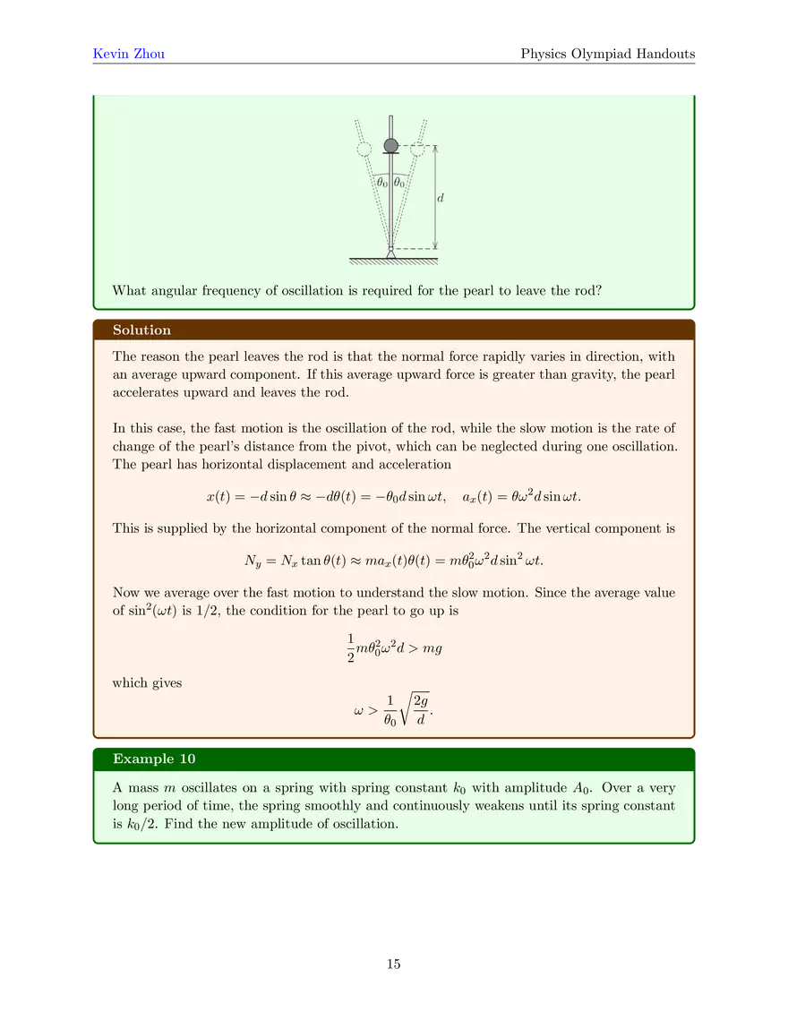 Mechanics IV: Oscillations - Page 7