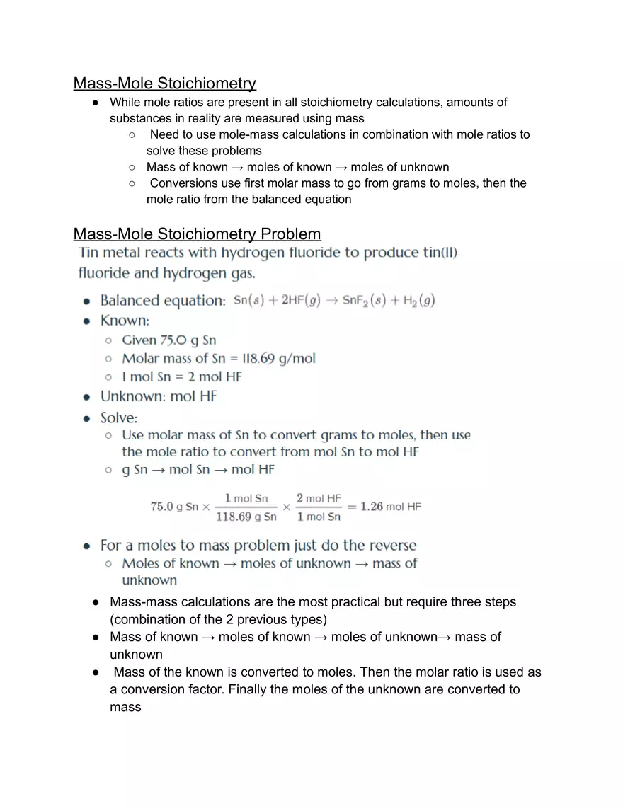 Stoichiometry Basics Notes - Page 3
