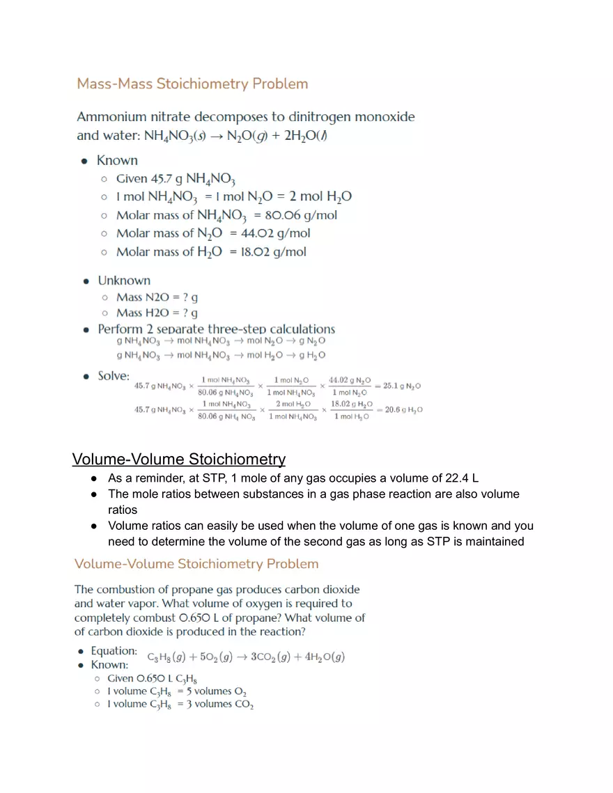 Stoichiometry Basics Notes - Page 4
