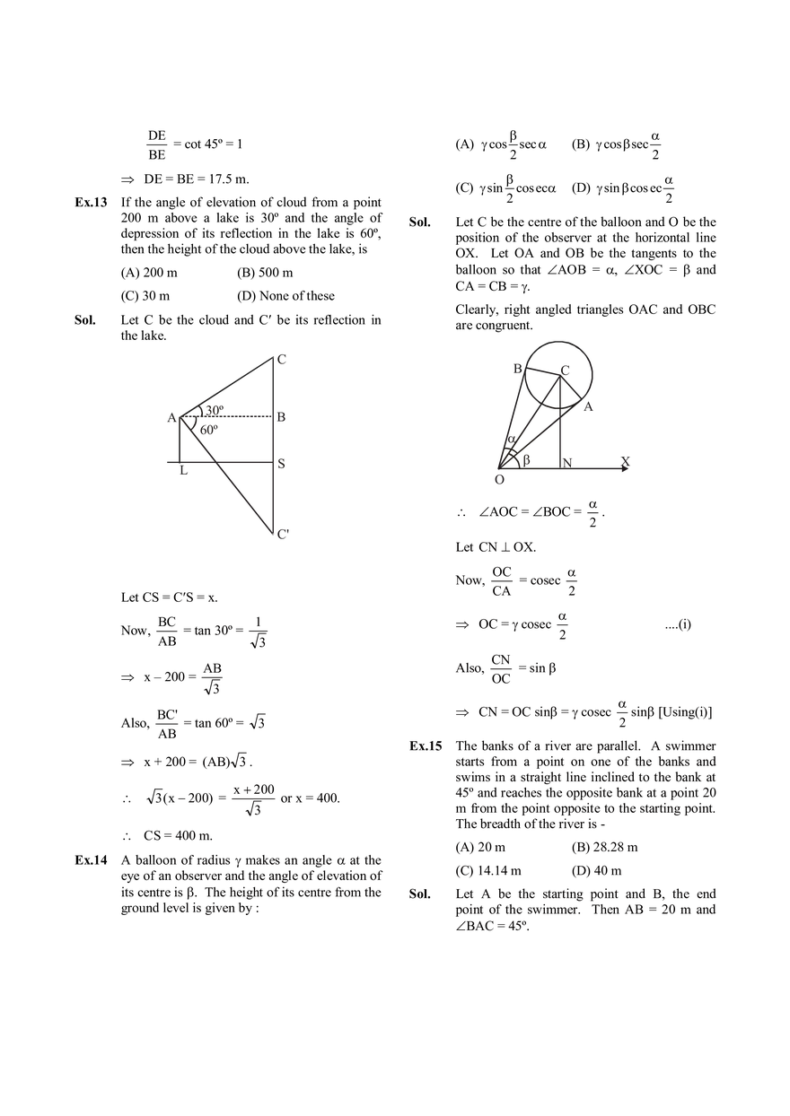 Application of Trigonometry - Page 7