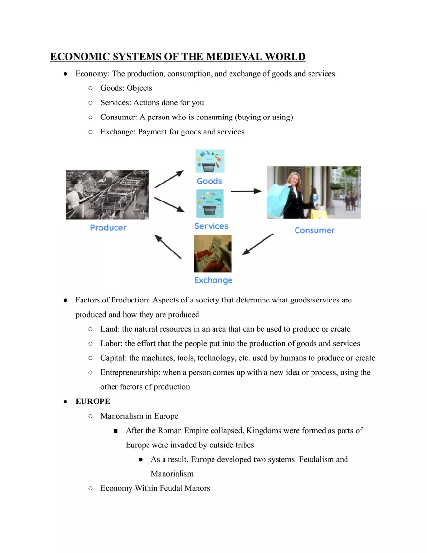 Economic Systems of the Medieval World - Page 1