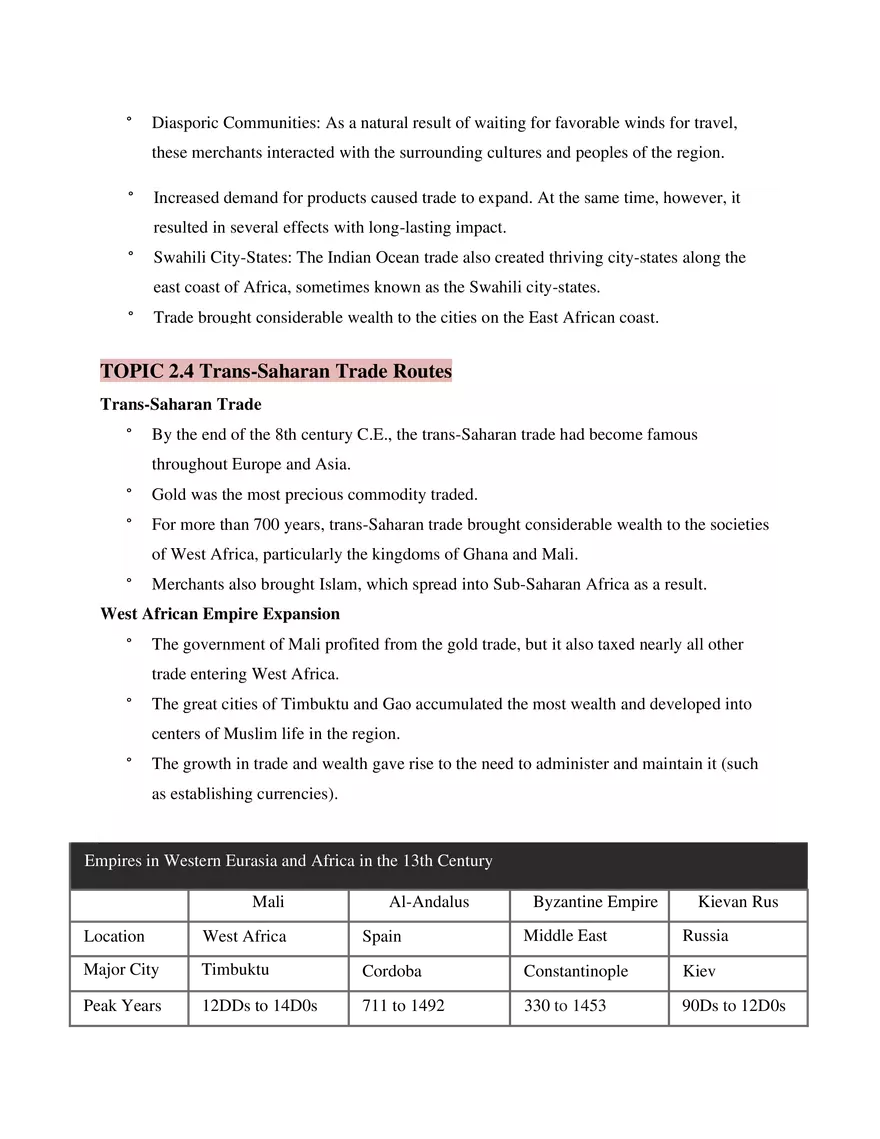 AP World History Unit 2 Network of Exchange - Page 3