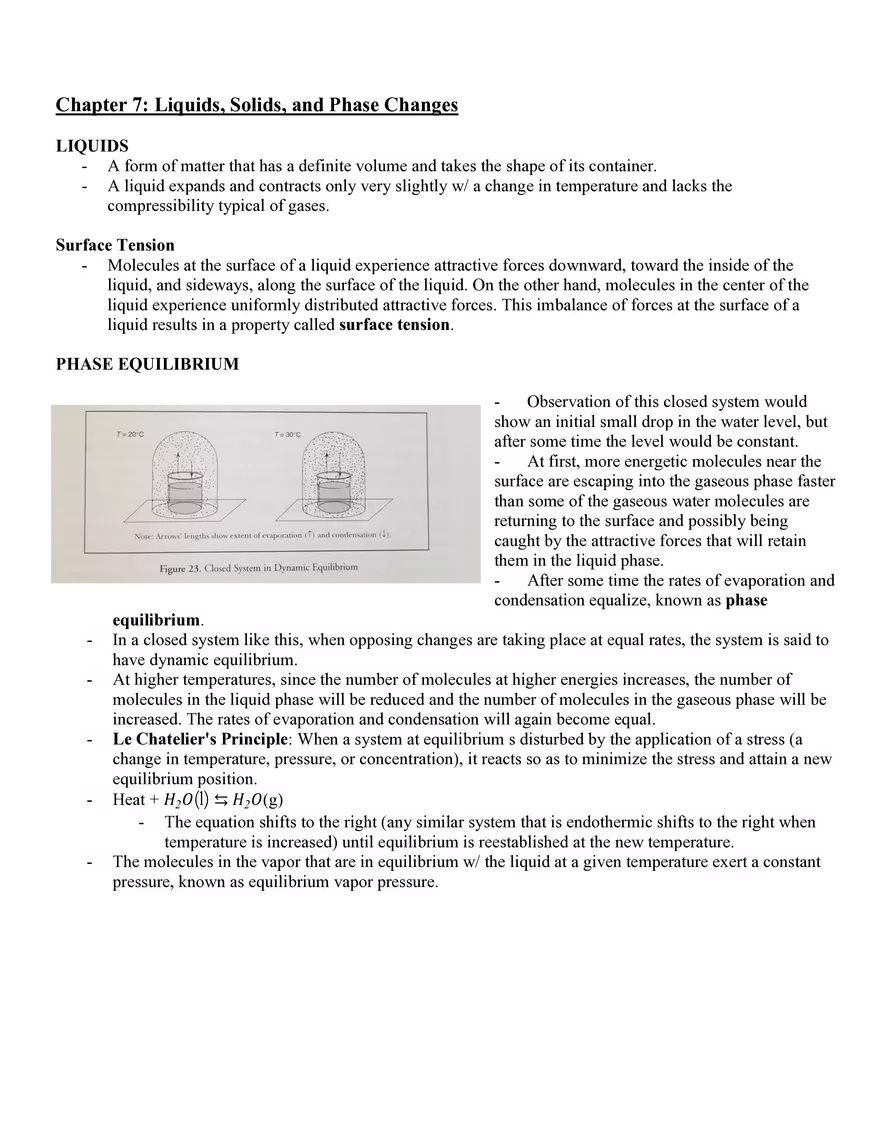 Chapter 7 Liquids, Solids, and Phase Changes - Page 1