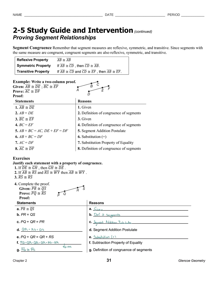 2-5 Study Guide and Intervention - Page 2