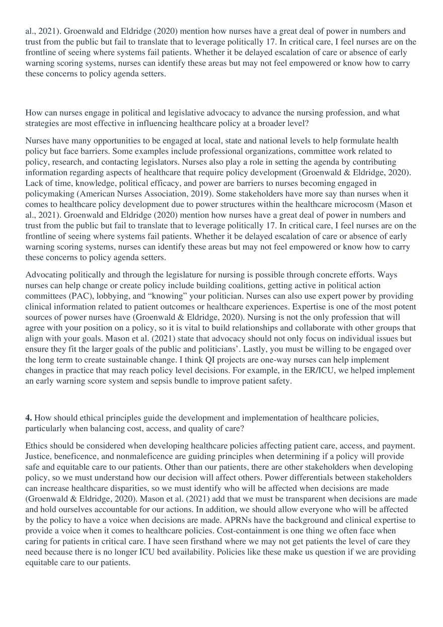 Advanced Practice Nurses - Questions - Page 2