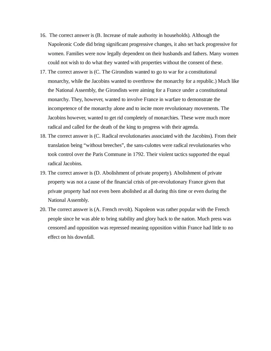 AP European History Unit 5 Quiz - Page 8