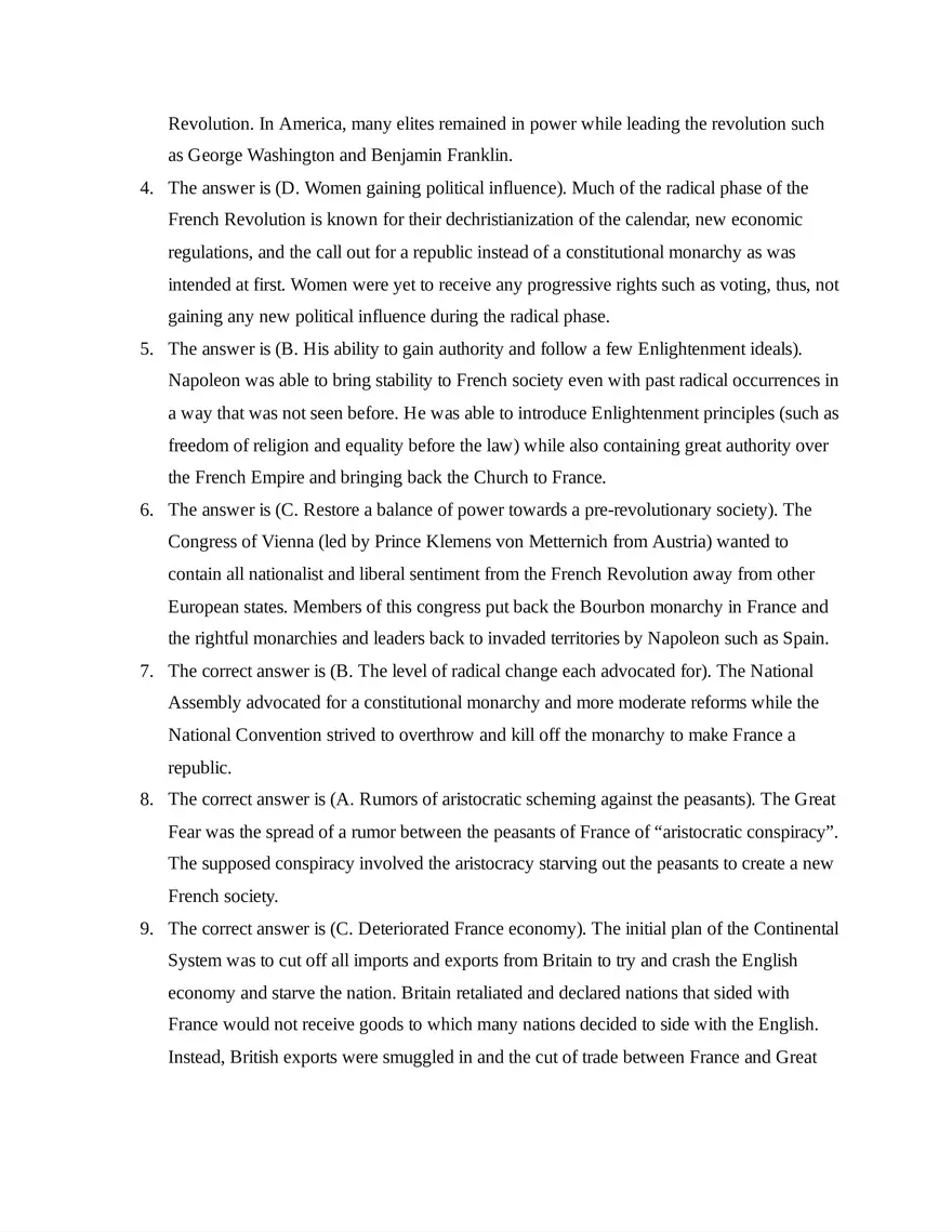 AP European History Unit 5 Quiz - Page 6