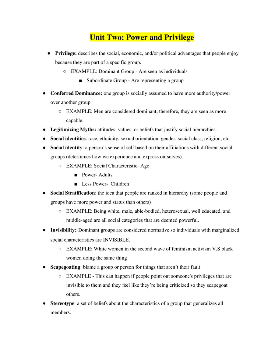 Women’s Psychology Unit 2 - Page 1