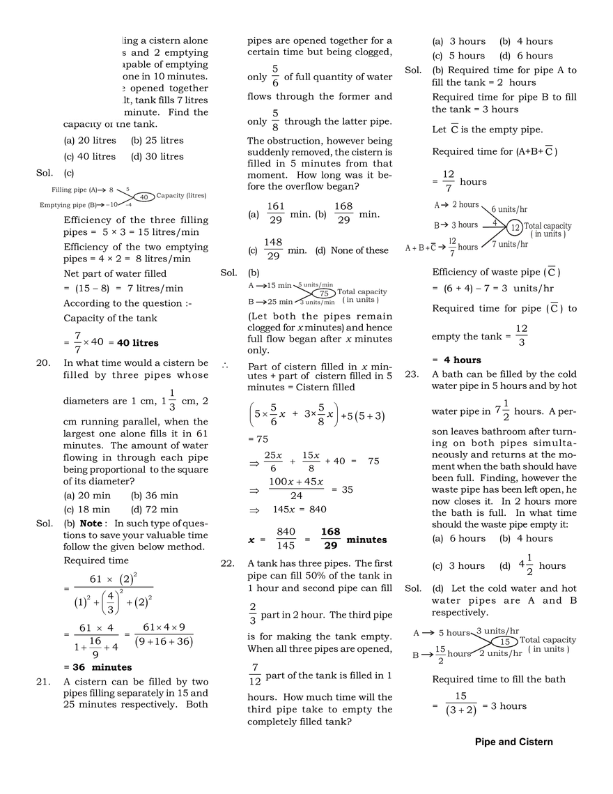 Pipe and Cistern Examples - Page 4