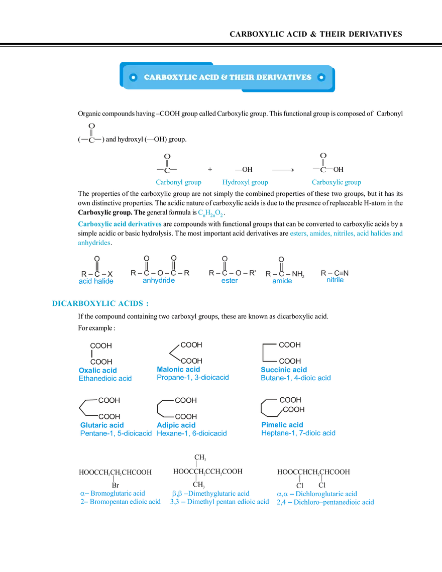 Carboxylic Acid & Their Derivatives - Page 1