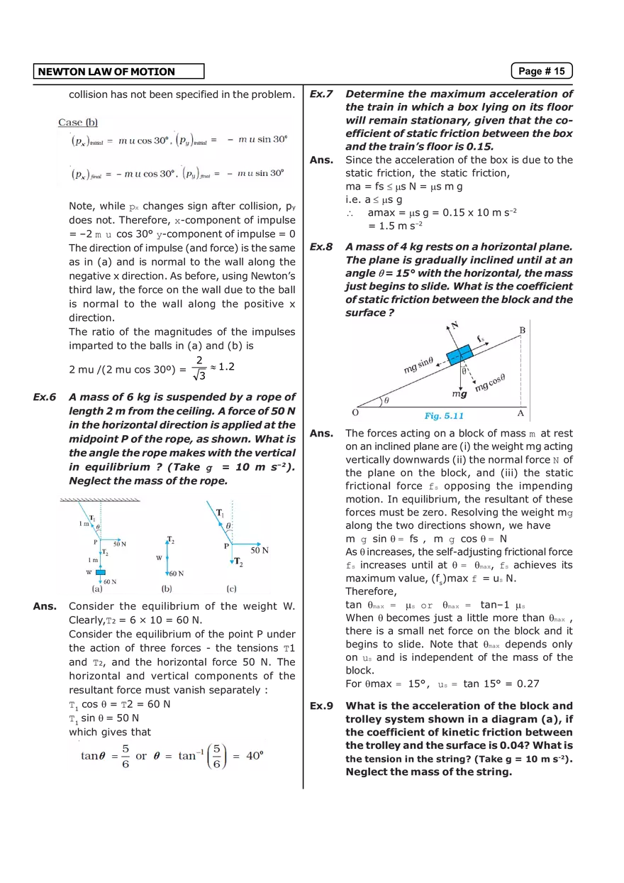 Newton Law of Motion Solved Example - Page 2