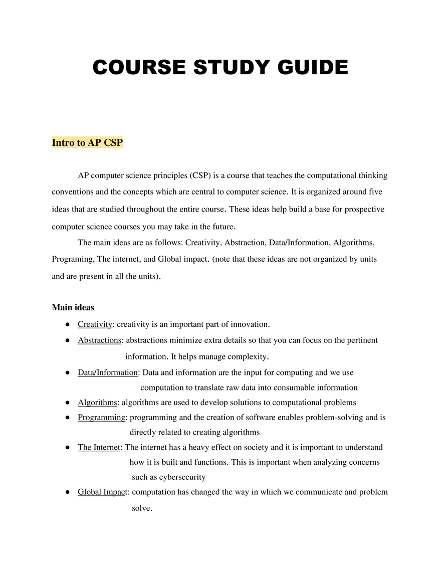 AP Computer Science Principles - Page 2