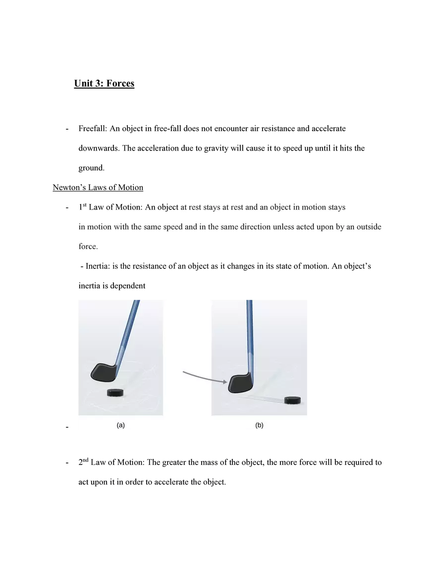 Physics Review Unit 3 Forces - Page 1