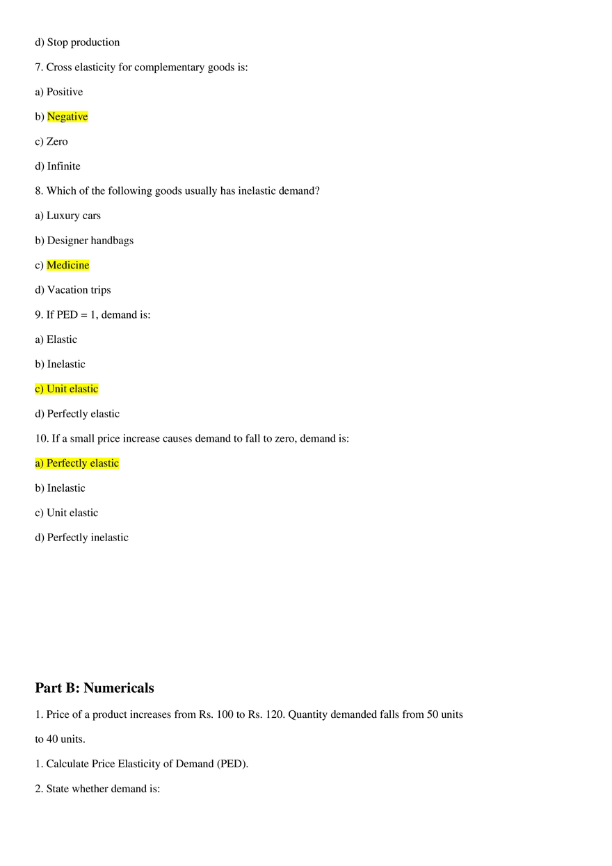 Part A: MCQs - Page 2