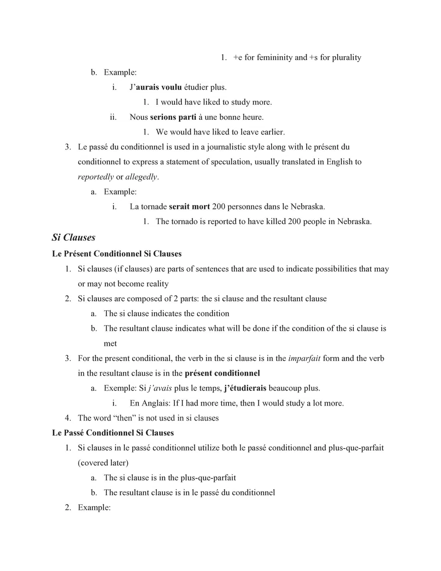 French IV Study Guide Section 1 Grammar - Page 16