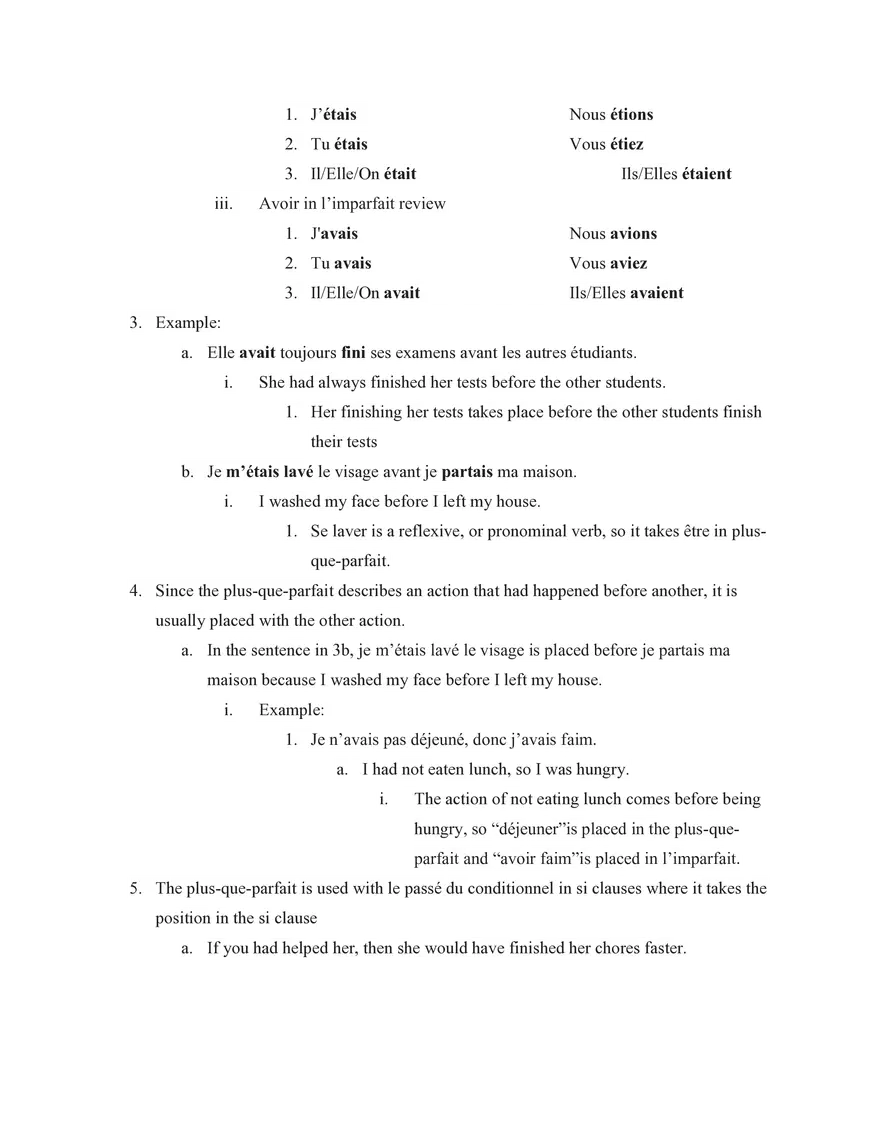 French IV Study Guide Section 1 Grammar - Page 22