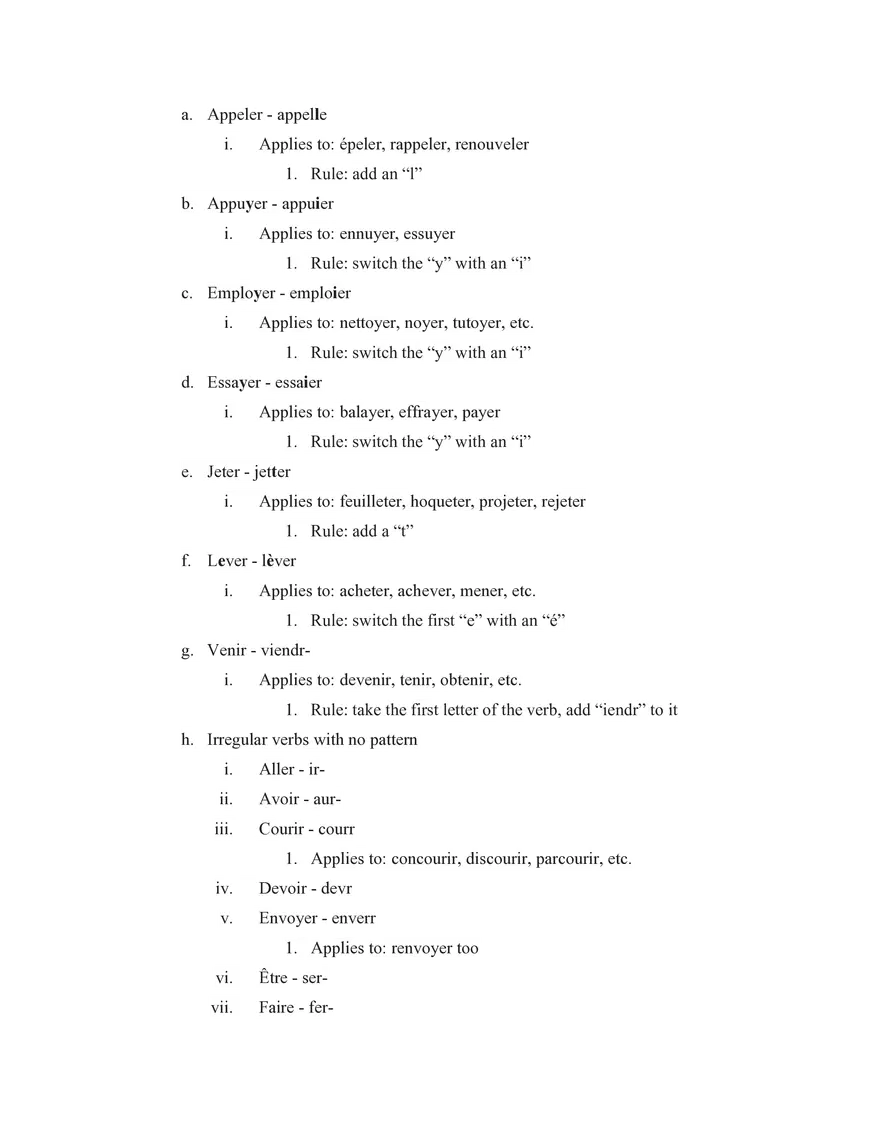 French IV Study Guide Section 1 Grammar - Page 2