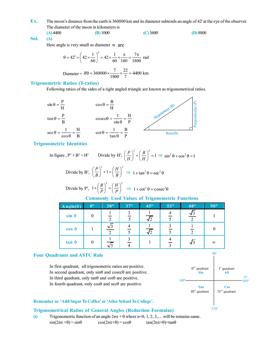 Basic Maths Section [B] Trigonometry - Page 2