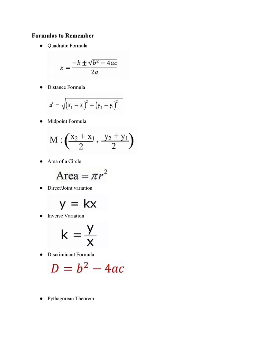 Algebra II Simple Studies Review - Page 13