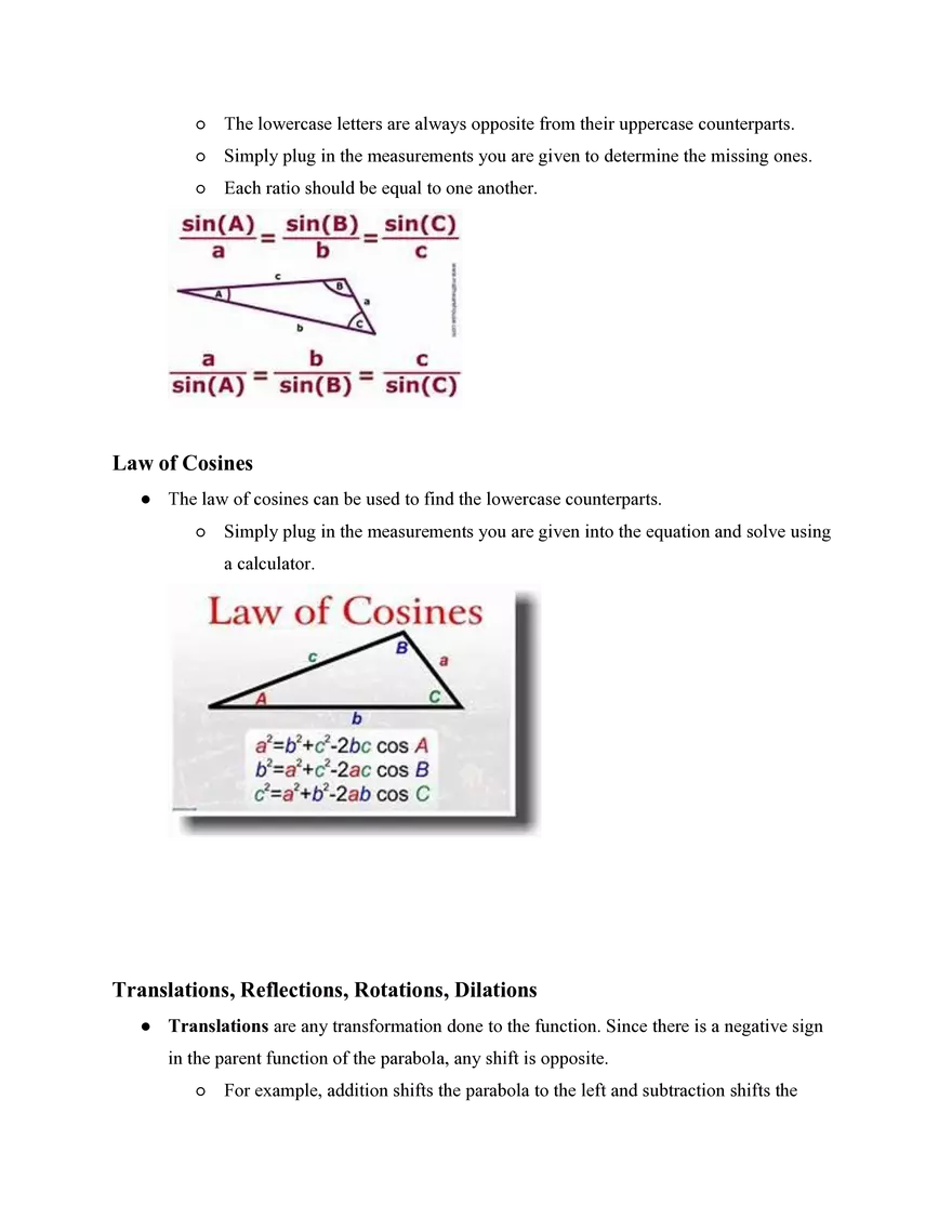 Algebra II Simple Studies Review - Page 5