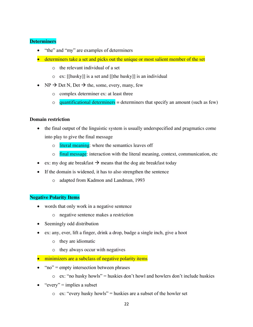 Linguistics Study Guide Semantics - Page 3