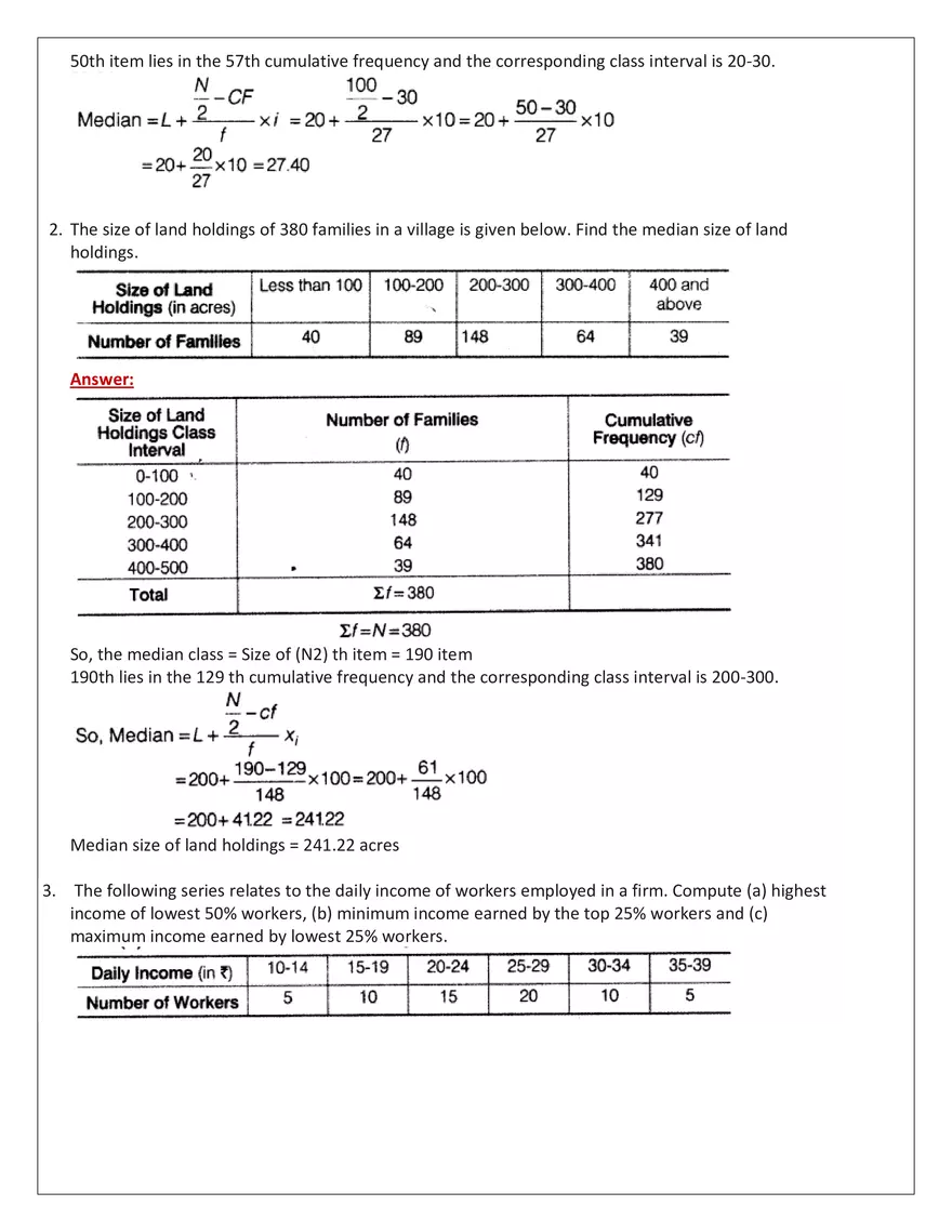 Measures of Central Tendency Long Answer - Page 2