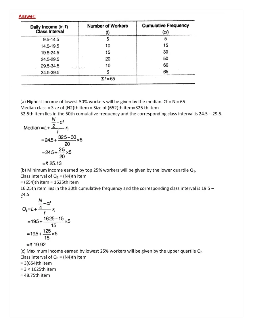 Measures of Central Tendency Long Answer - Page 3