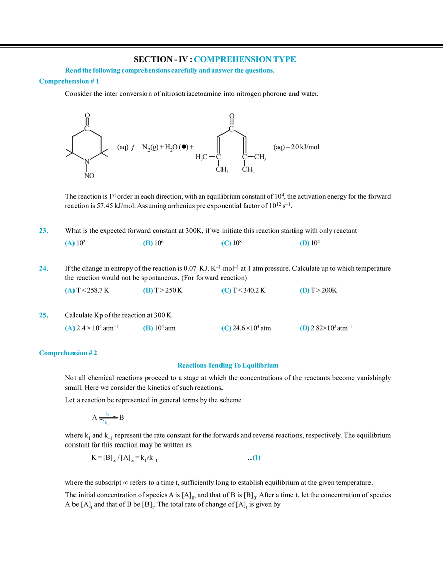 Chemical Kinetics and Nuclear Chemistry Mock Test - Page 7