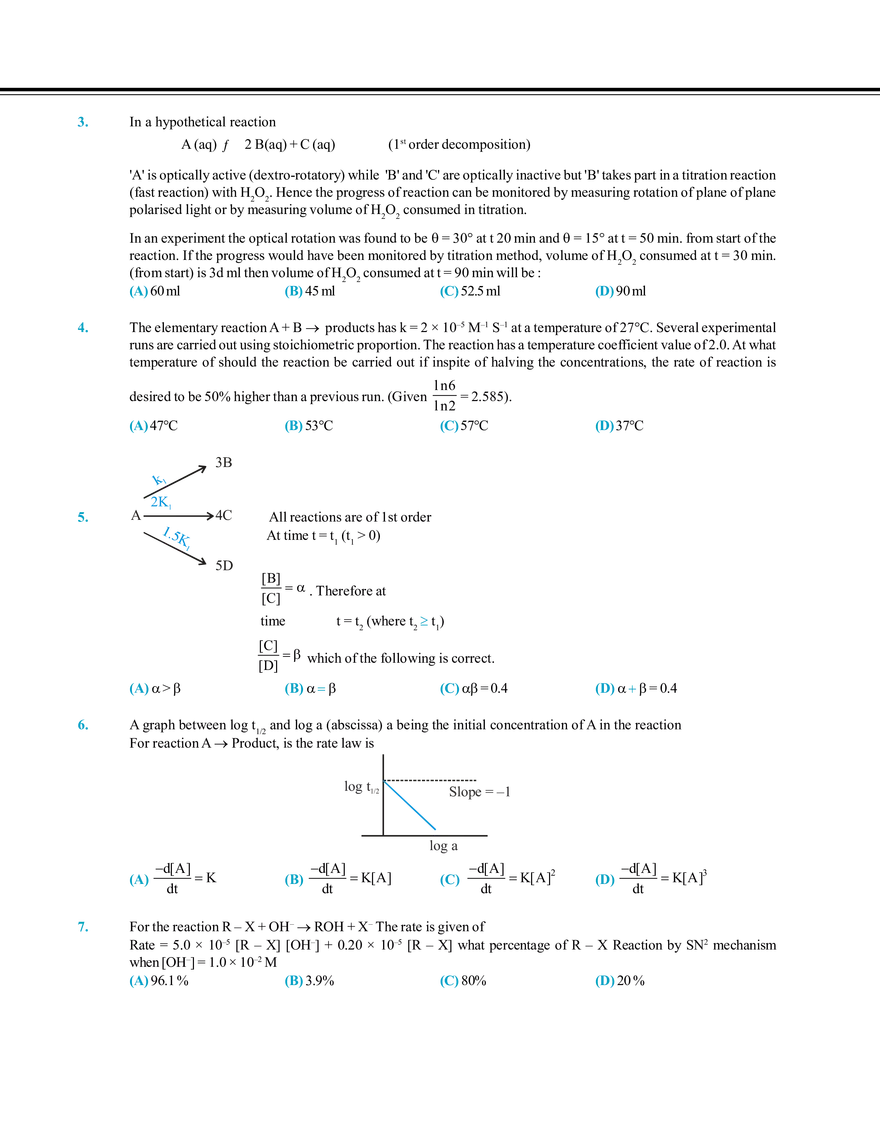 Chemical Kinetics and Nuclear Chemistry Mock Test - Page 2