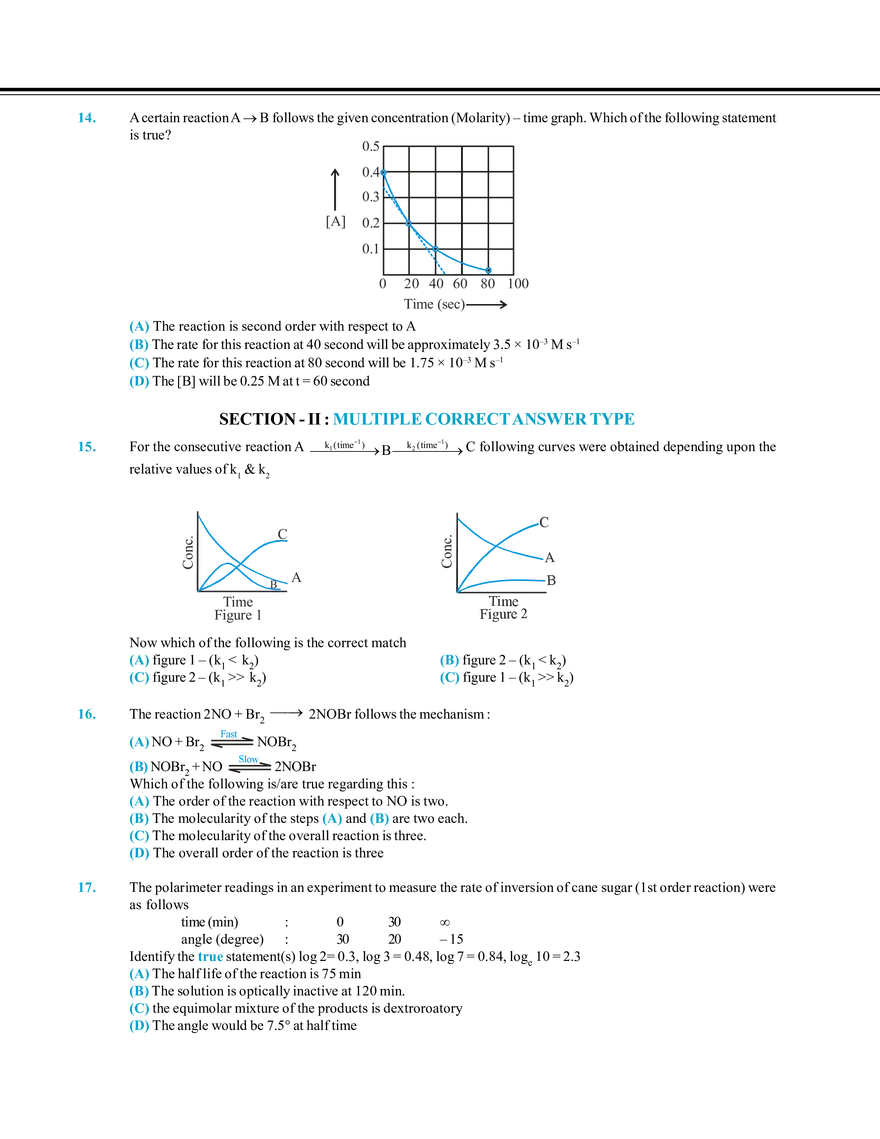 Chemical Kinetics and Nuclear Chemistry Mock Test - Page 5