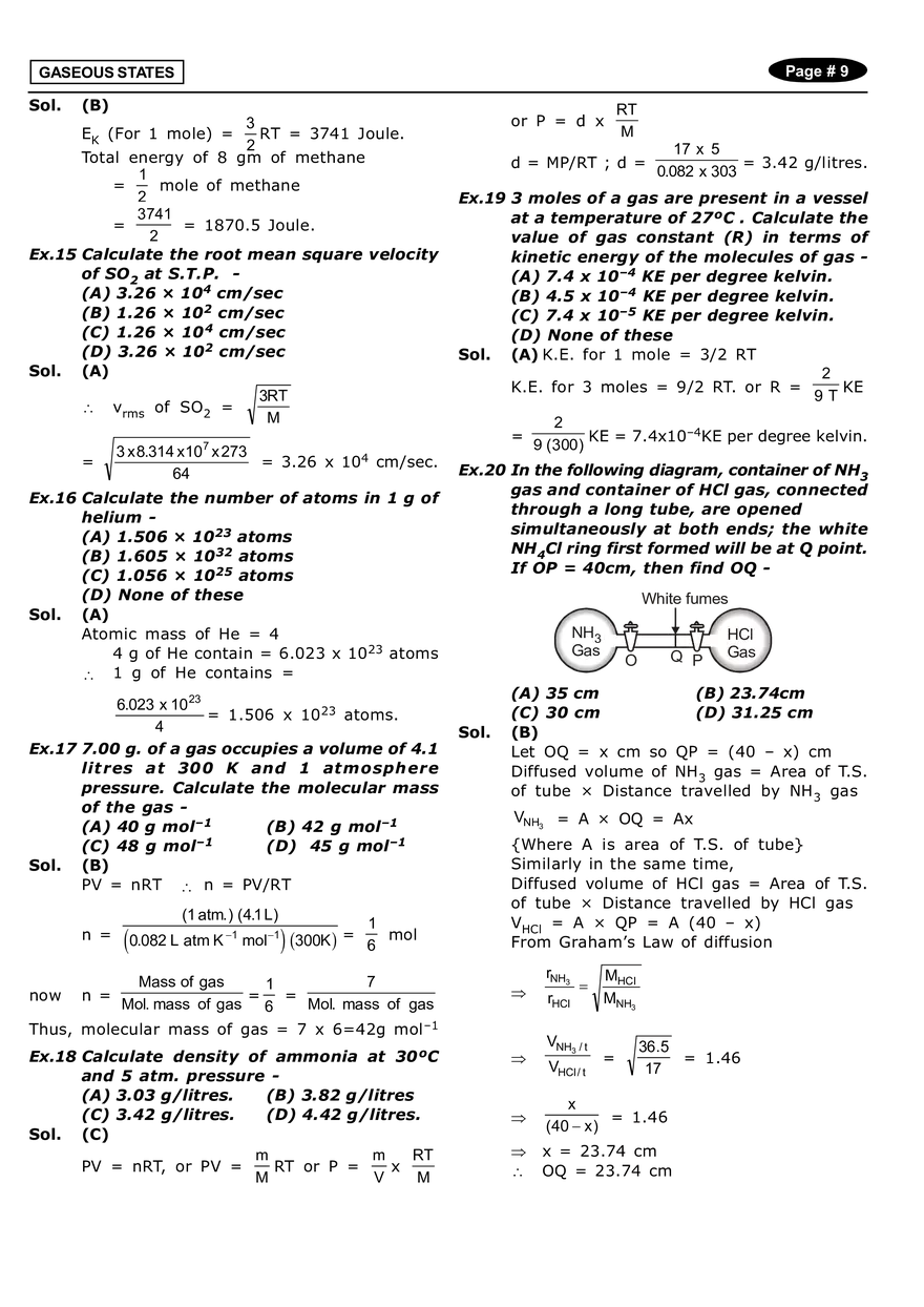 Gaseous States Solved Problems - Page 3