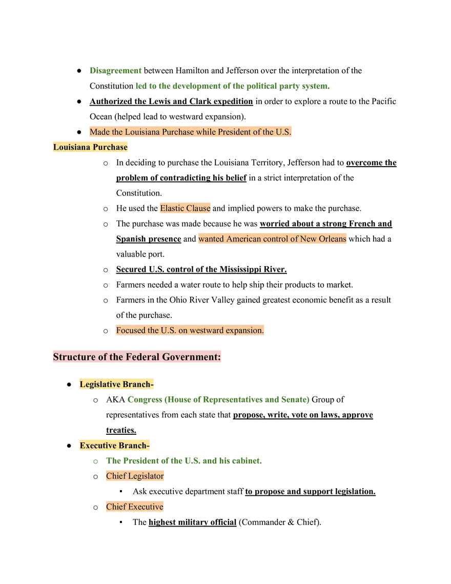 United States History Early American Government (1792-1820) - Page 3
