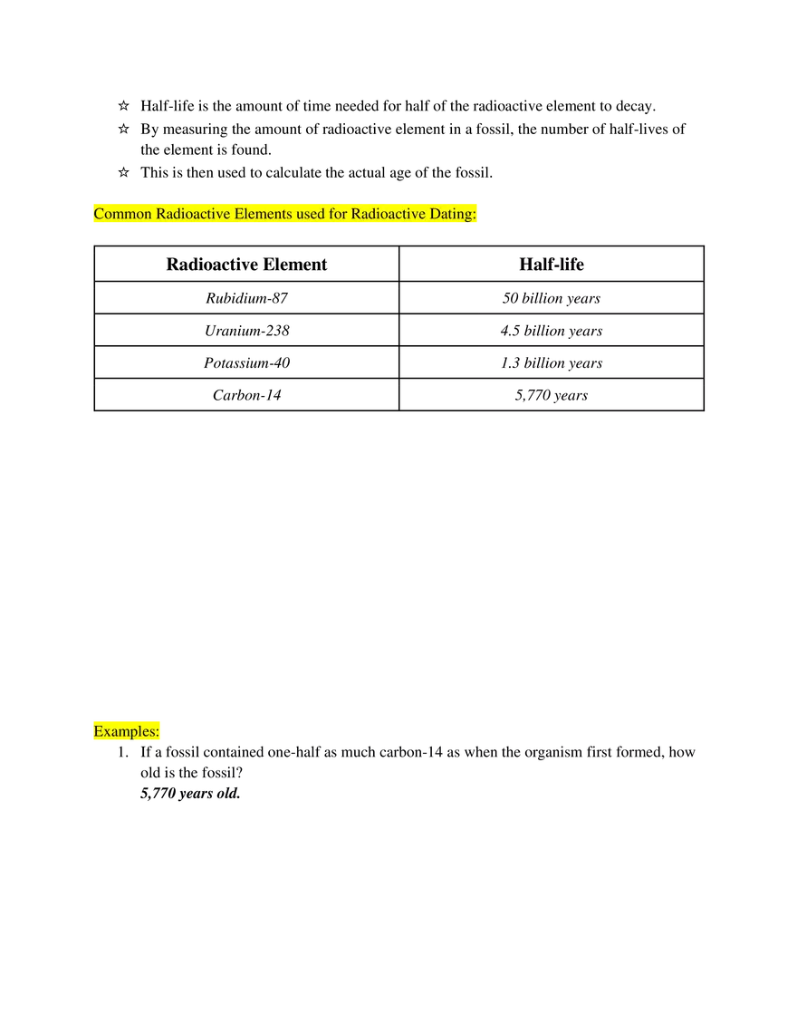9 Geologic History, Correlation and Radioactive Decay - Page 5