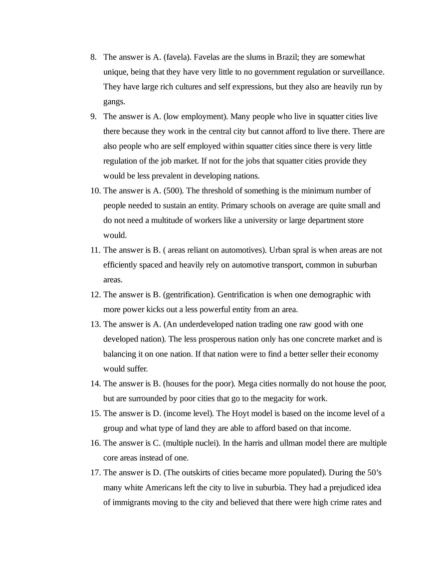 AP Human Geography Unit 6 Quiz - Page 6