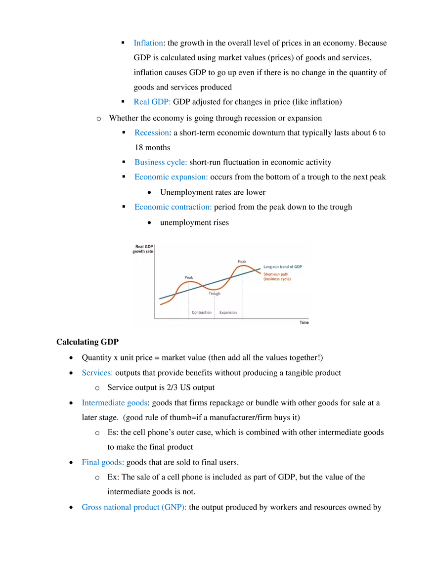 Chapter 19 Macroeconomics- Intro to Macro and Gross Domestic Product - Page 2