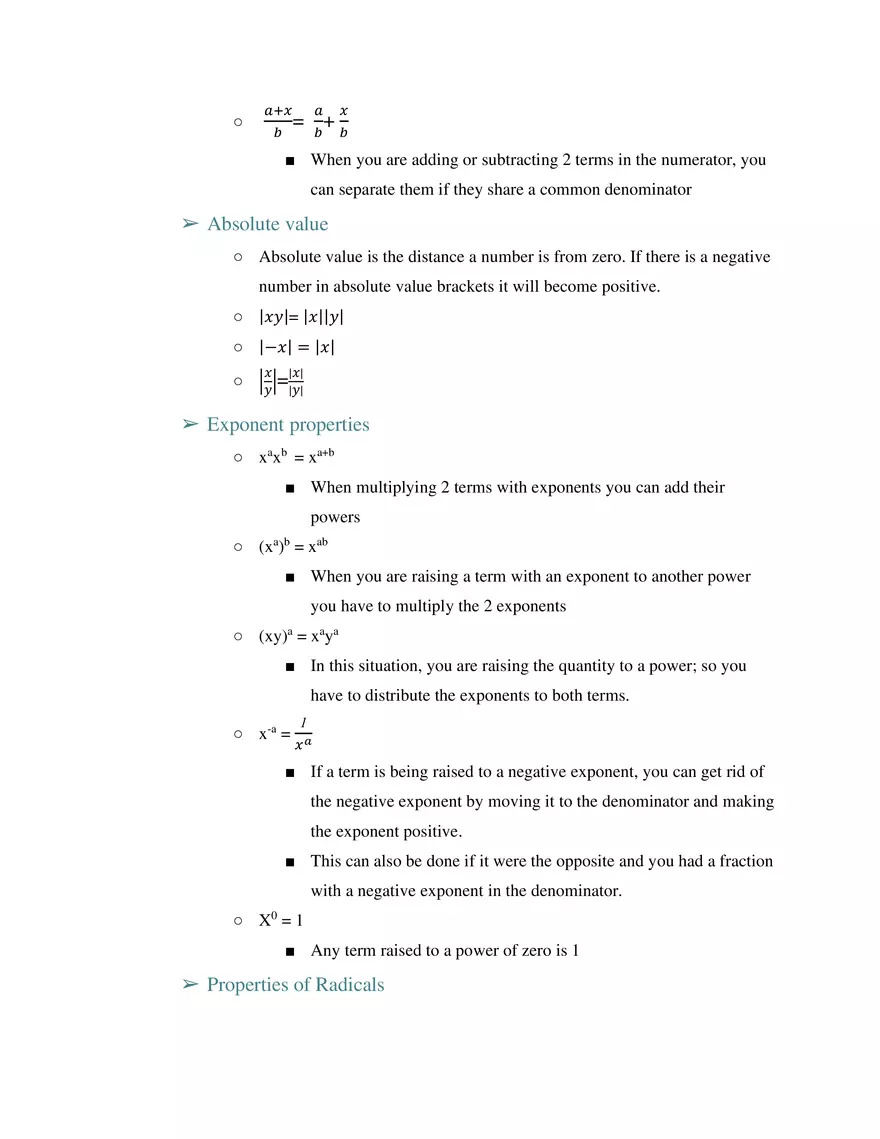 Basic Algebra Review - Page 2