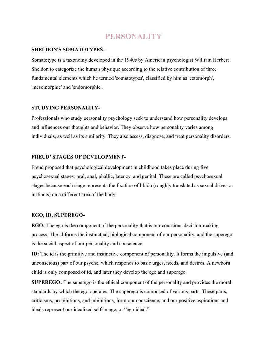 Psychology  8. Personality - Page 1