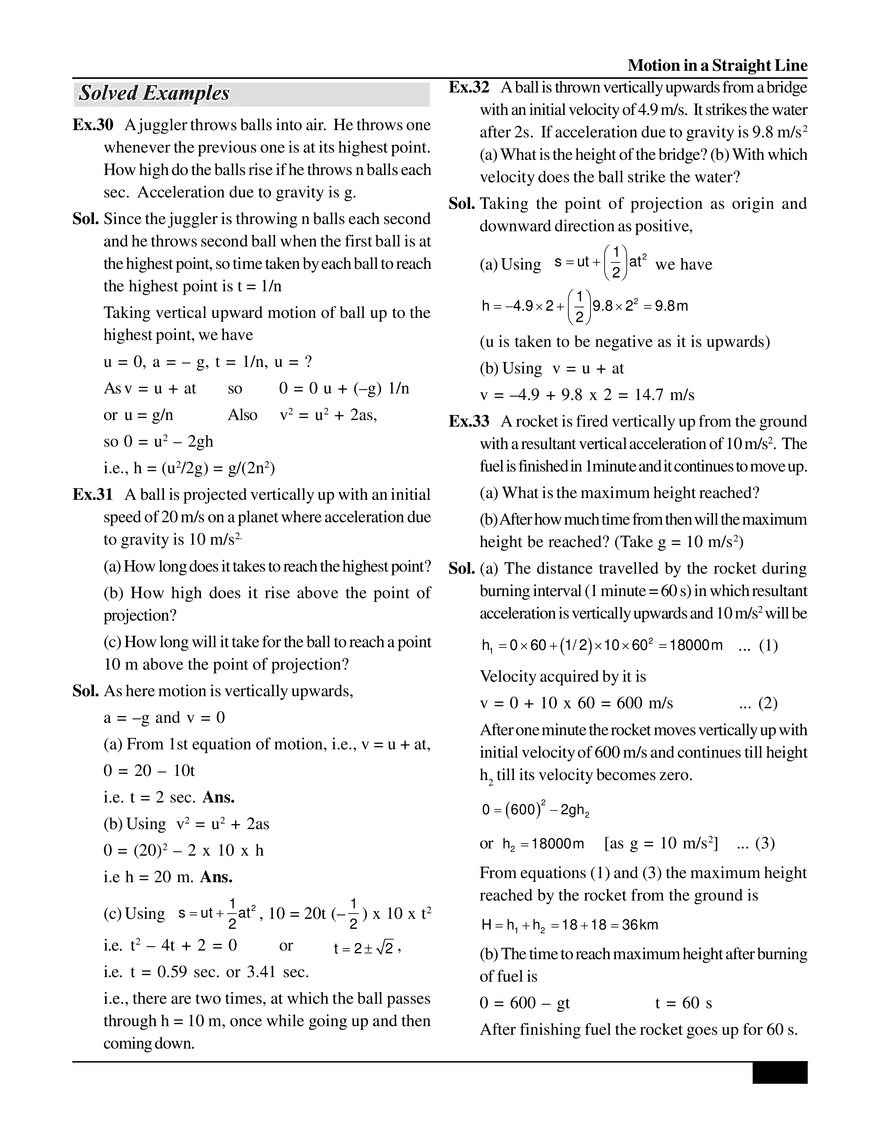 Motion in a Straight Line - Page 8