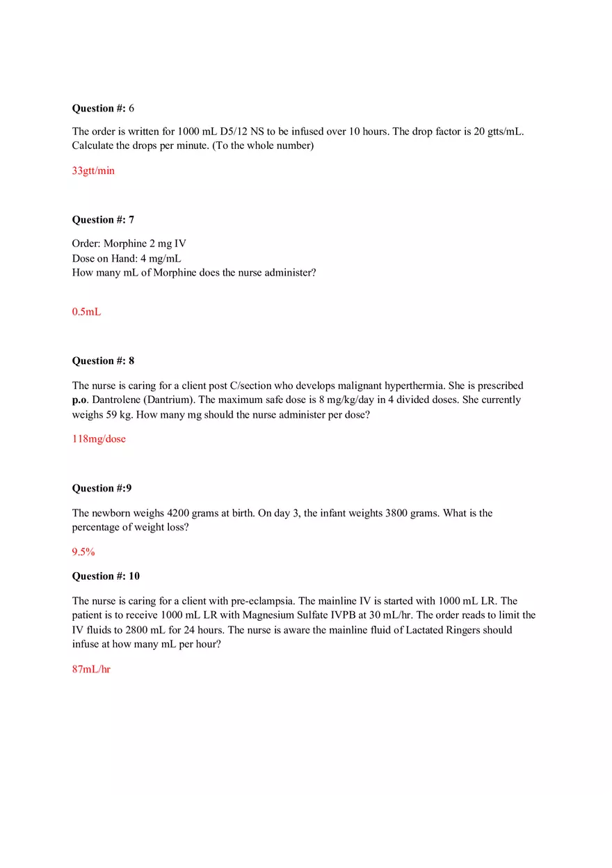 Maternal Newborn Dosage Calculation - Page 2
