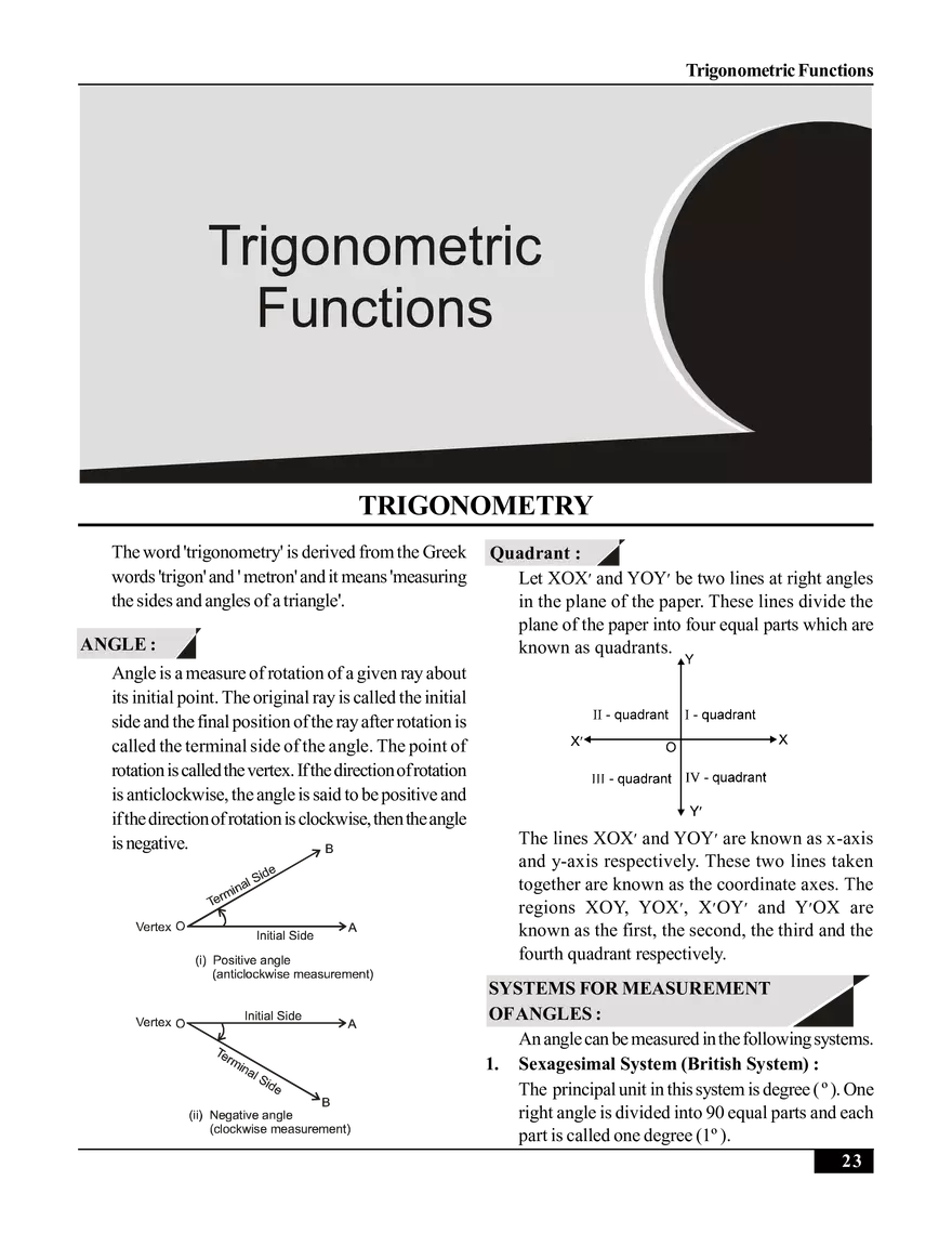 Trigonometric Functions - Page 1